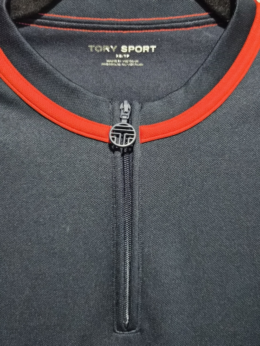 Tory Burch Sport Sleeveless Track Midi Navy & Red Tennis Quarter Zip Dress Sz XS - Picture 4 of 8